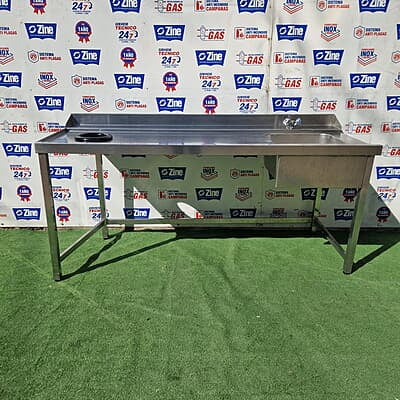 Mesa de entrada de lavaplatos cúpula 196x73x85cm Mesa de entrada de lavaplatos cúpula 196x73x85cm