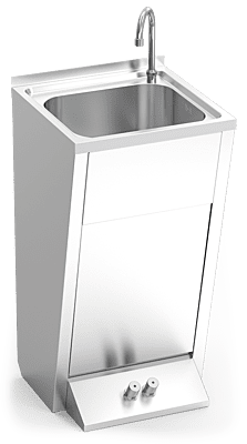 Lavamanos con pedestal doble pulsador Lavamanos con pedestal doble pulsador