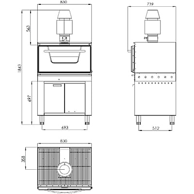 Horno Brasa Hb-70-A