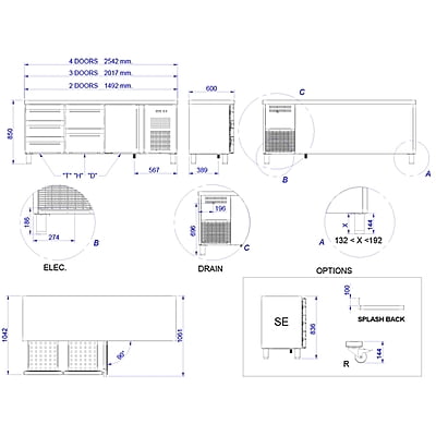 Mesas refrigeradas MPS-150 HC PC Mesas refrigeradas MPS-150 HC PC