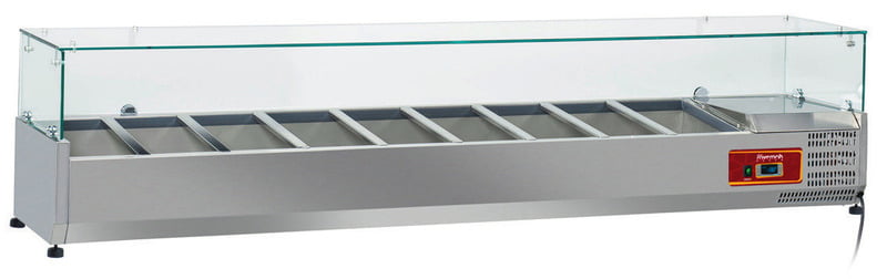 VIT 1400 1/4 Vitrina Ref. Estática para ingredientes 6 GN 1/4 VIT 1400 1/4 Vitrina Ref. Estática para ingredientes 6 GN 1/4