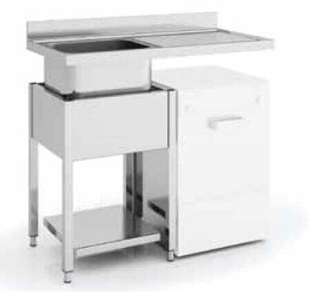 Fregadero con cubeta y espacio para lavavajilla (derecha) 120x55 Fregadero con cubeta y espacio para lavavajilla (derecha) 120x55