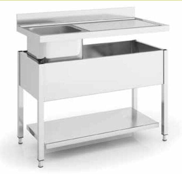 Fregadero Izquierda 1000X600 + Bastidor Fregadero Izquierda 1000X600 + Bastidor