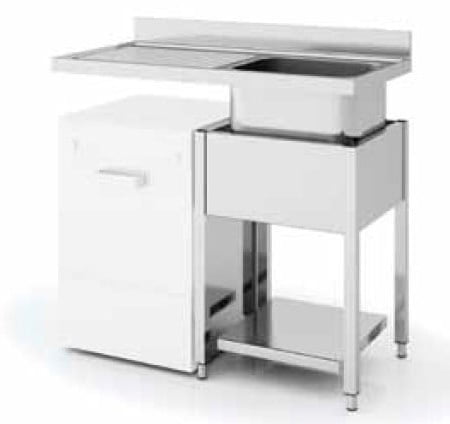 Fregadero con cubeta y espacio para lavavajilla (izquierda) 120x55 Fregadero con cubeta y espacio para lavavajilla (izquierda) 120x55