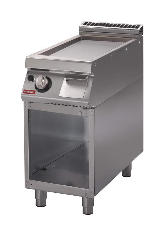 Fry-top a gas Lisa cromo duro sobre mueble abierto S.900 SV 94 FTGS-CR Fry-top a gas Lisa cromo duro sobre mueble abierto S.900 SV 94 FTGS-CR