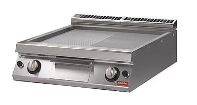 Fry-top a gas 2/3 Lisa 1/3 ranurado cromo duro de sobremesa S.900 SV 98 FTRGS-CR-T