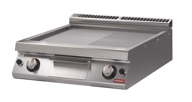 Fry-top a gas 2/3 Lisa 1/3 ranurado cromo duro de sobremesa S.900 SV 98 FTRGS-CR-T Fry-top a gas 2/3 Lisa 1/3 ranurado cromo duro de sobremesa S.900 SV 98 FTRGS-CR-T