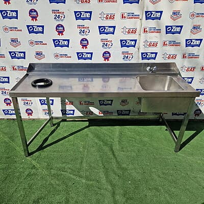 Mesa de entrada de lavaplatos cúpula 196x73x85cm Mesa de entrada de lavaplatos cúpula 196x73x85cm