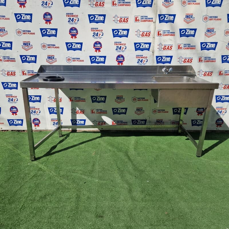 Mesa de entrada de lavaplatos cúpula 196x73x85cm Mesa de entrada de lavaplatos cúpula 196x73x85cm