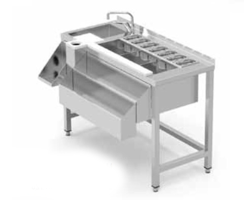 Mesa coctelera con refuerzo cuba derecha MCE-120D Mesa coctelera con refuerzo cuba derecha MCE-120D