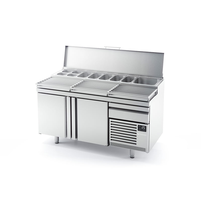 Mesa refrigerada para pizza fondo 800 MPL 1740 Mesa refrigerada para pizza fondo 800 MPL 1740