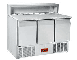 Mesa refrigerada paa ensalada, ingredientes y pizza S.700 MRPG-1400-PIZZA