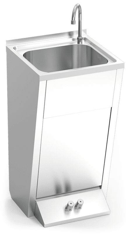 Lavamanos con pedestal doble pulsador Lavamanos con pedestal doble pulsador