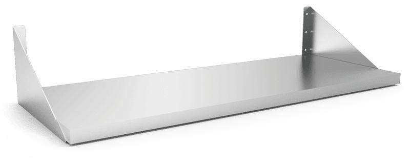 Estante inox mural con cartelas vueltas 140x40 cm Estante inox mural con cartelas vueltas 140x40 cm