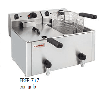 Freidora eléctrica profesional FREP-7+7 con grifo Freidora eléctrica profesional FREP-7+7 con grifo