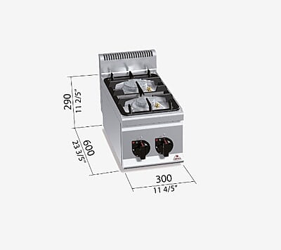 Cocina 2 fuegos de sobremesa Cocina 2 fuegos de sobremesa