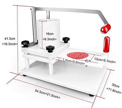 Formadora de hamburguesas VEVOR HR-55-6