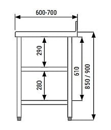 Mesa Trabajo Mural C/Estante Mont. Dim:1500X600X850 Mm Mesa Trabajo Mural C/Estante Mont. Dim:1500X600X850 Mm