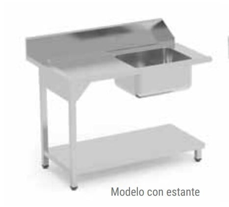 Mesa Prelavado Vajilla 1200X750X850 C/Est Izd Mesa Prelavado Vajilla 1200X750X850 C/Est Izd