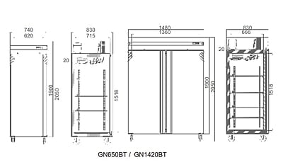 Armario de refrigeración vertical GN650TN (Falta precio)