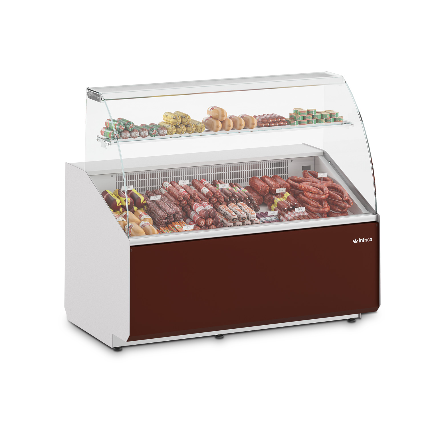 Vitrina expositora estática. Serie VJU 1568mm cristal curvo Vitrina expositora estática. Serie VJU 1568mm cristal curvo