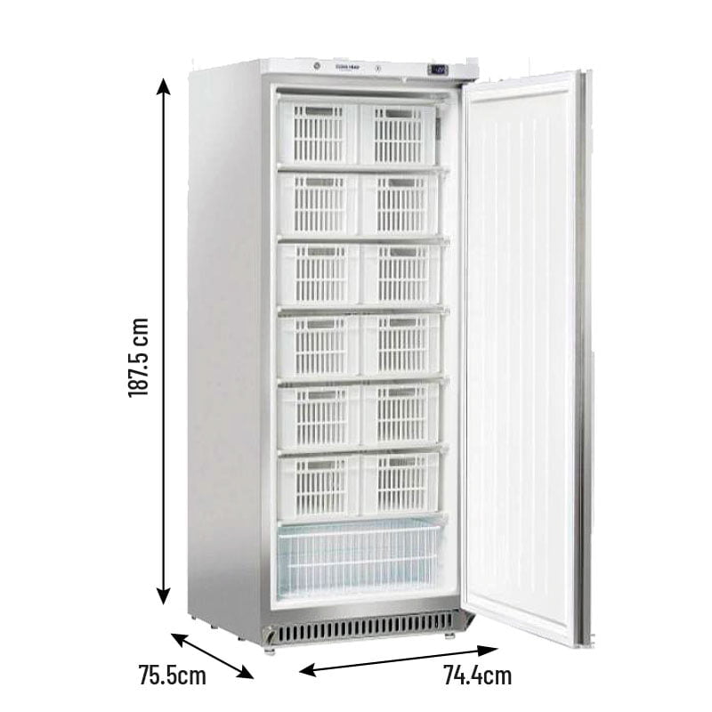 Armario de congelación vertical F600SS (sin cestas) Armario de congelación vertical F600SS (sin cestas)