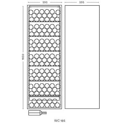 Armario expositor de vinos Eurofred WC 185 (191 botellas) (eurofred)