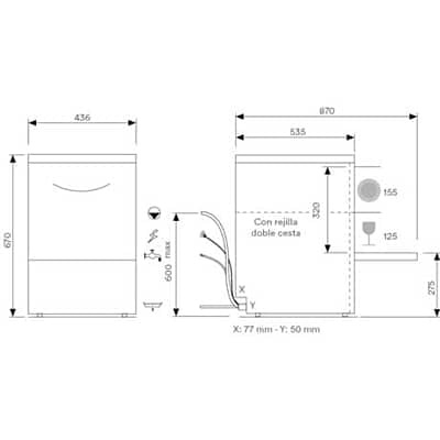 Lavavasos Elettrobar OCEAN 41DE